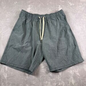 Fair Harbor Mens The One Short XL Green Heathered Hybrid Lined Board Shorts 8in